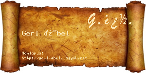 Gerl Ábel névjegykártya