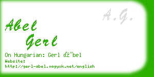 abel gerl business card